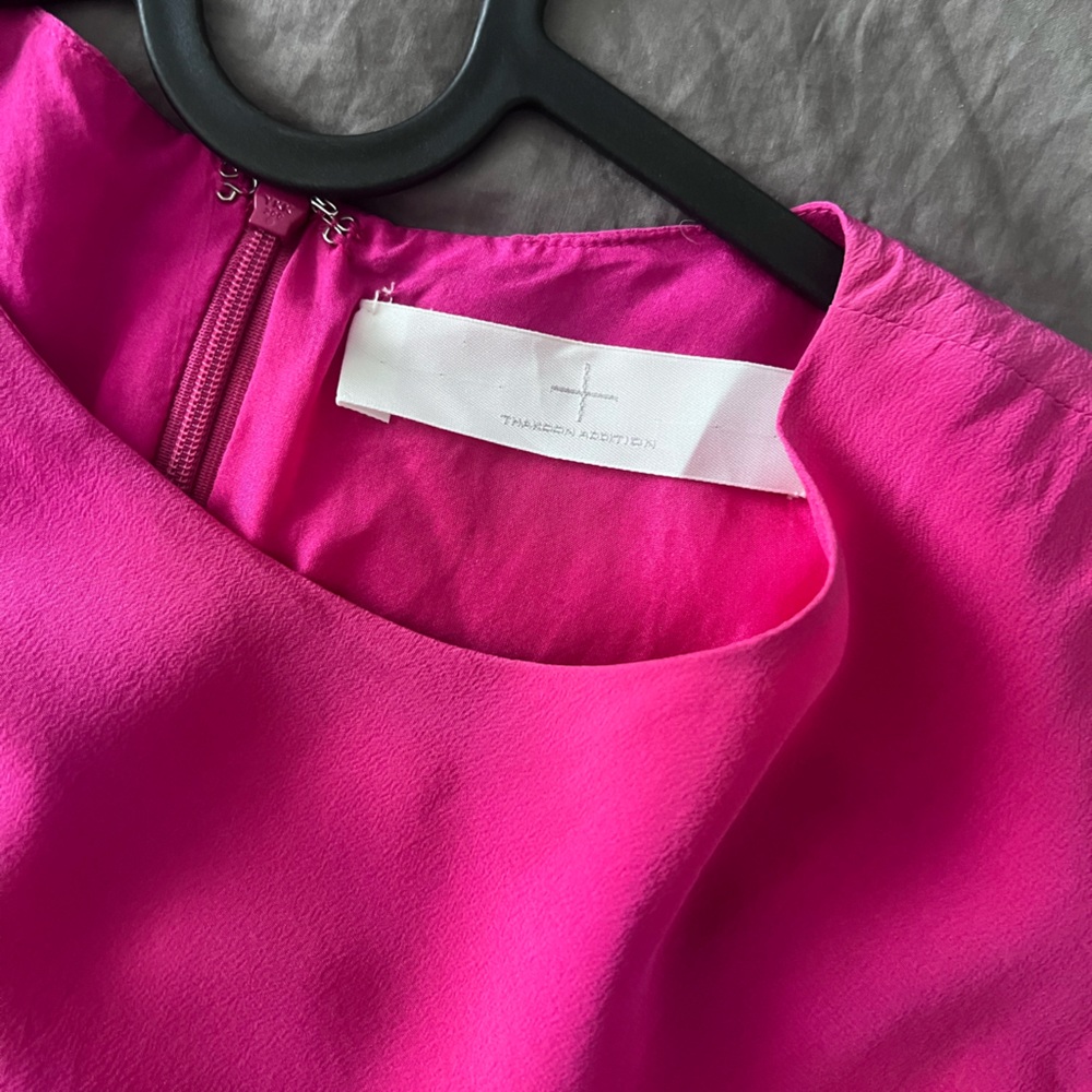 Pink Thakoon Drop Waist Silk Dress Size 0 - Picture 3 of 6